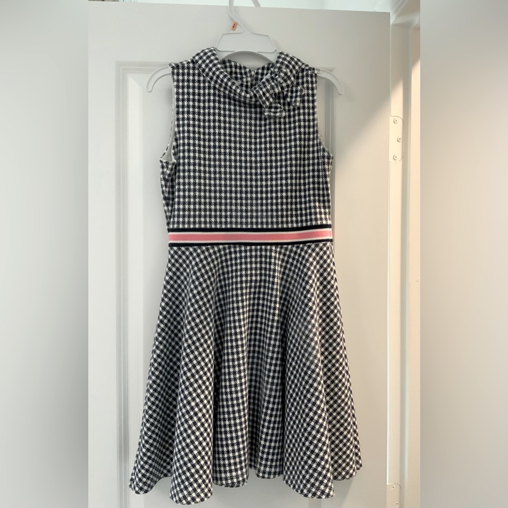 Janie and Jack Navy and White Gingham Dress